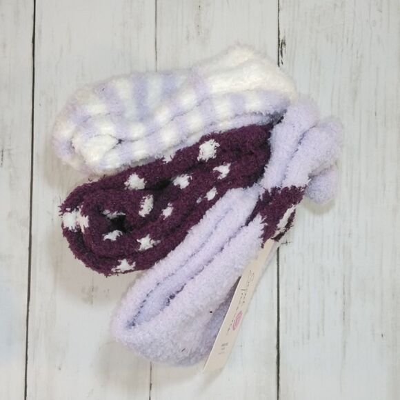 Womens Fuzzy Slipper Socks 2 Packs - Picture 4 of 5